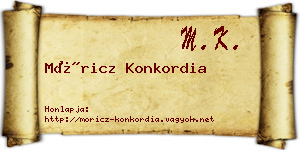 Móricz Konkordia névjegykártya